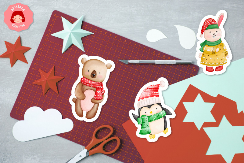 christmas-animal-printable-sticker-sheet-christmas-ornament