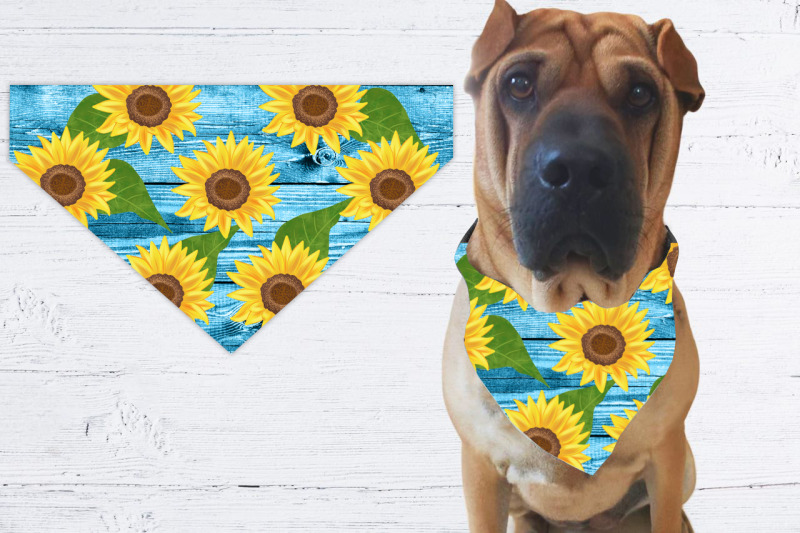 dog-bandana-sublimation-sunflower-dog-bandana-bundle