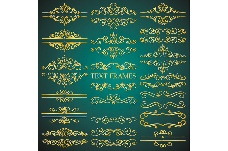 artistic-hand-drawn-decorative-outlined-golden-text-frames-dividers