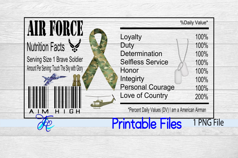 military-air-force-nutrition-label