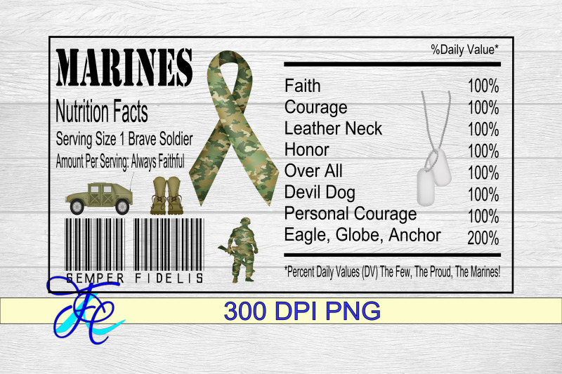 military-marines-nutrtition-label