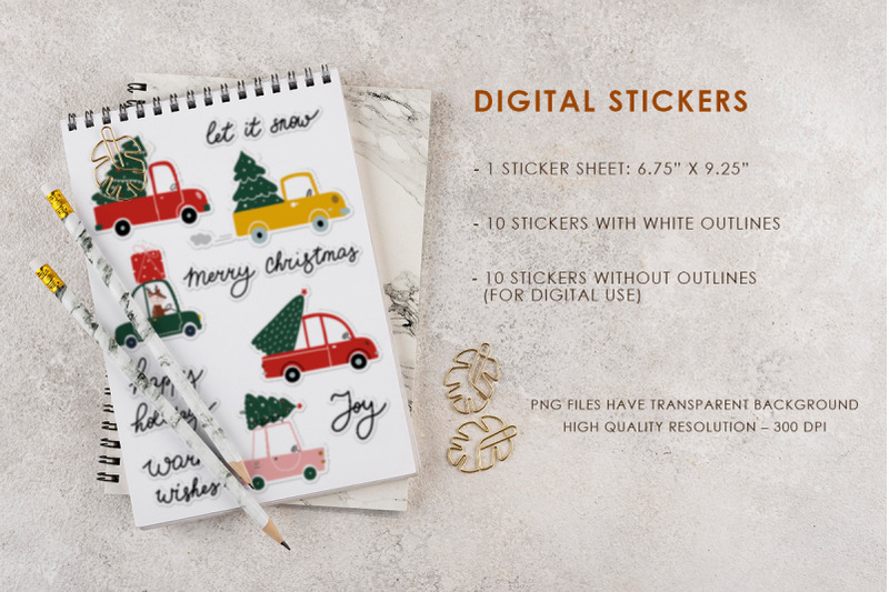 christmas-trucks-sticker-bundle-printable-digital-stickers