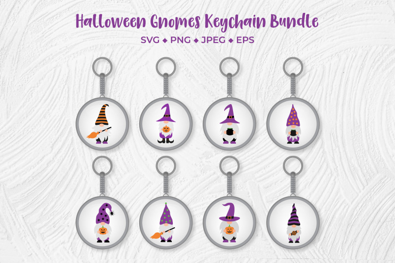 halloween-gnomes-keychain-bundle-svg-halloween-key-chain