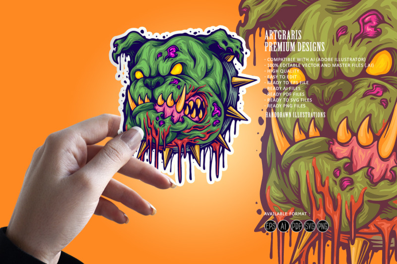 scary-bulldog-zombie-head-svg