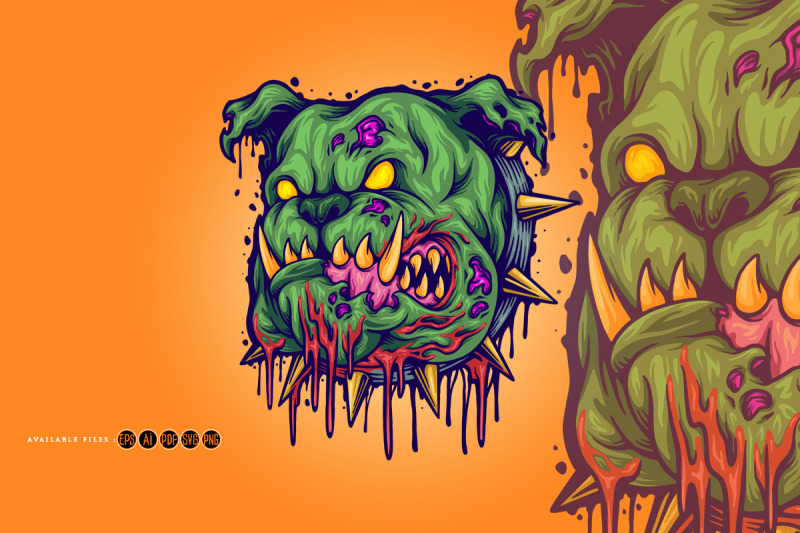 scary-bulldog-zombie-head-svg