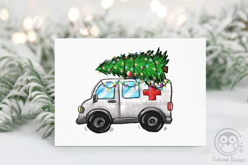 christmas-tree-on-ambulance-car-png