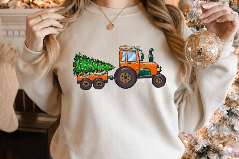 christmas-tree-on-the-tractor-png