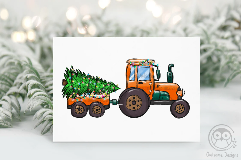 christmas-tree-on-the-tractor-png