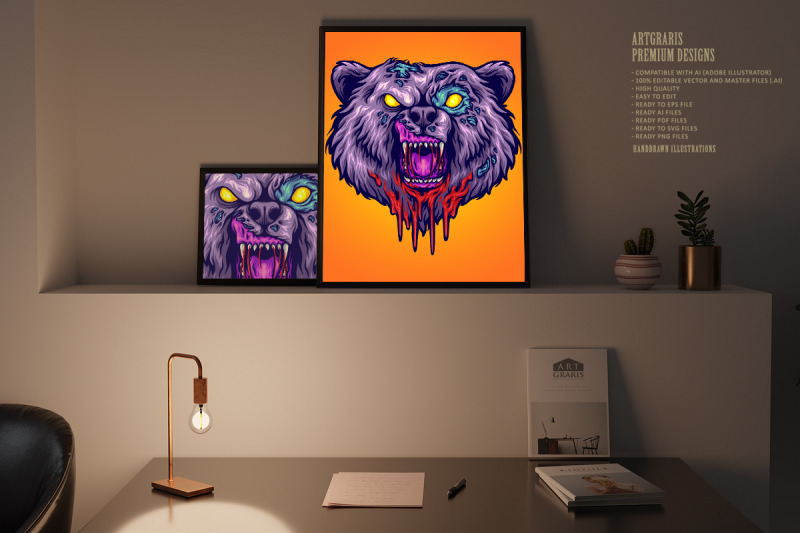 scary-bear-head-monster-svg