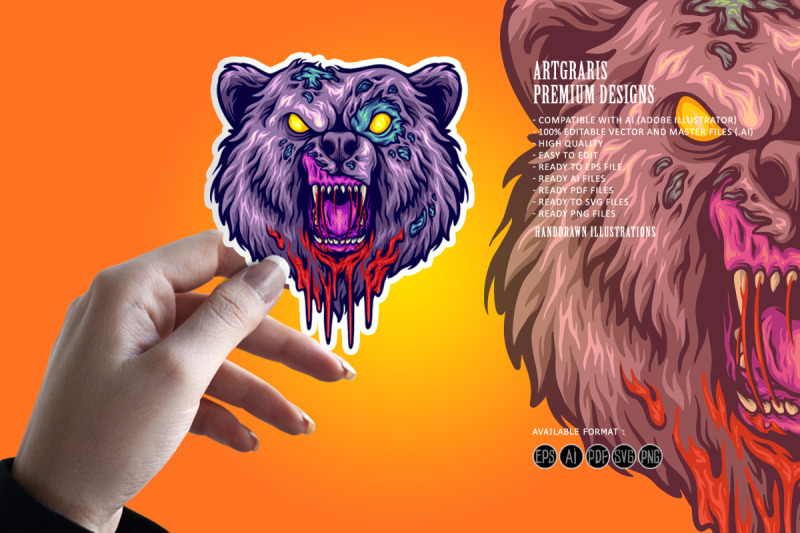 scary-bear-head-monster-svg