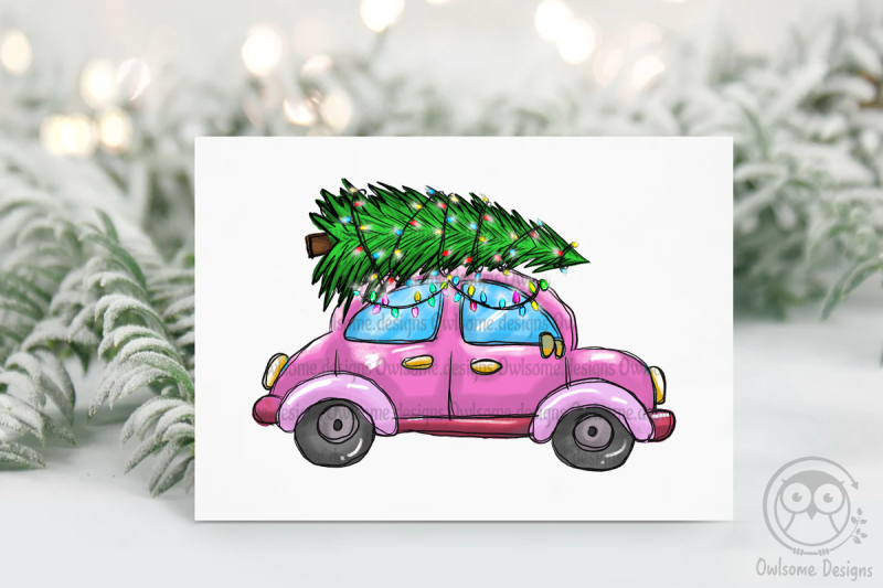 christmas-on-vintage-car-png