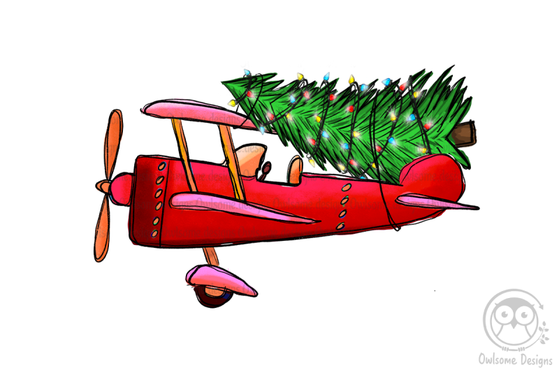 plane-christmas-tree-png