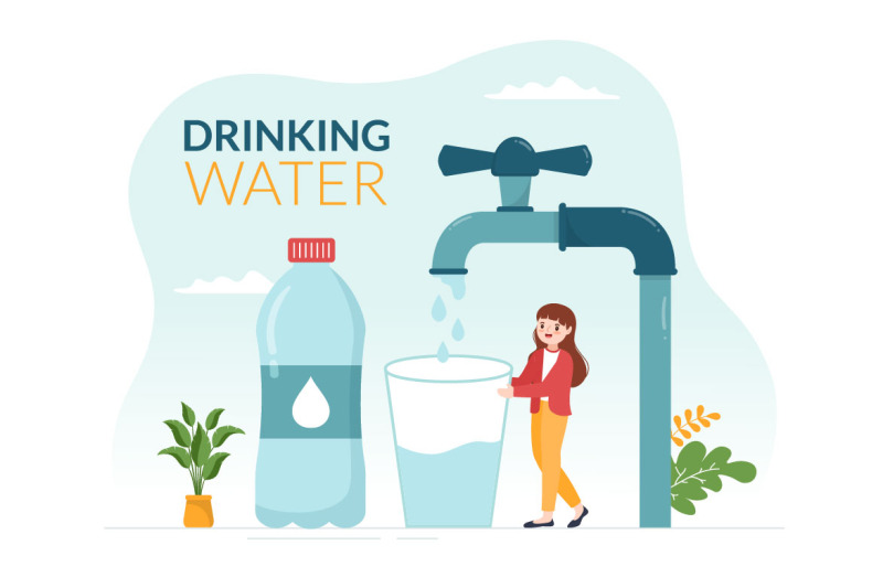 10-people-drinking-water-illustration