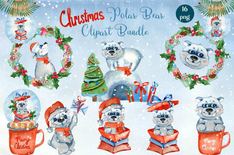 christmas-polar-bear-clipart-bundle