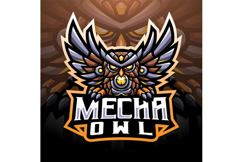 mecha-owl-esport-mascot-logo-design