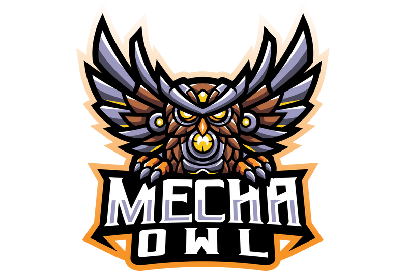 mecha-owl-esport-mascot-logo-design