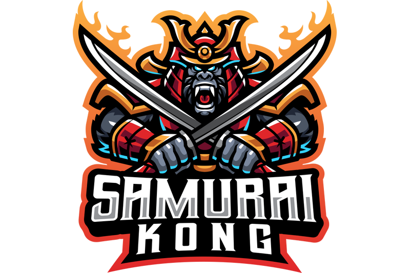 samurai-kong-esport-mascot-logo