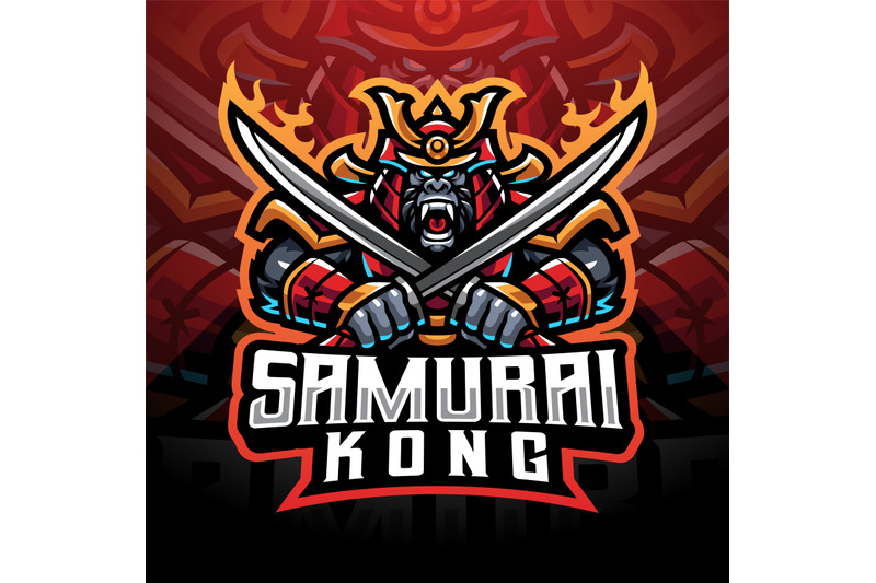 samurai-kong-esport-mascot-logo