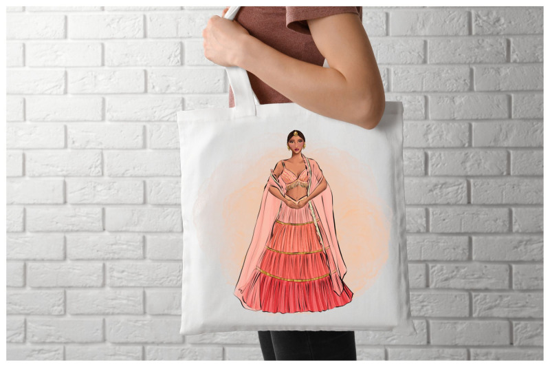 indian-bride-watercolor-fashion-clipart
