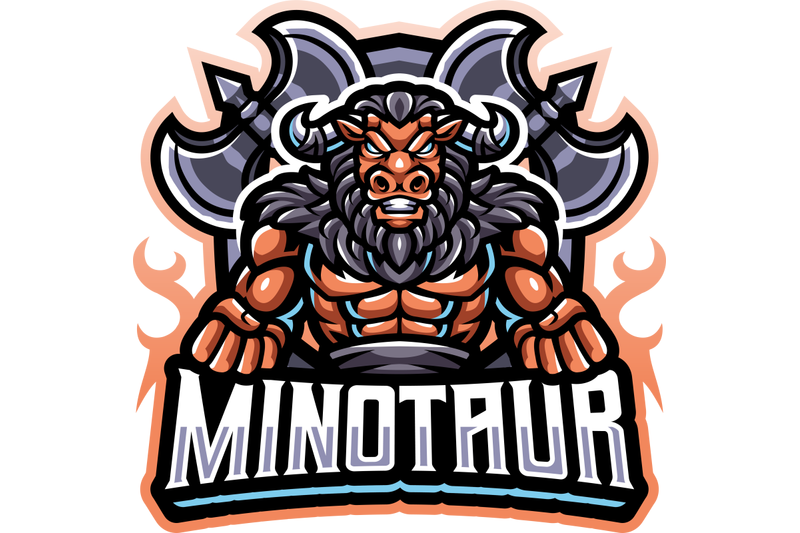 minotaur-esport-mascot-logo-design