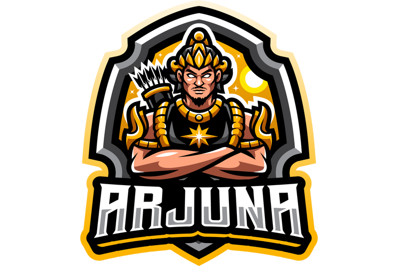 arjuna-esport-mascot-logo-design