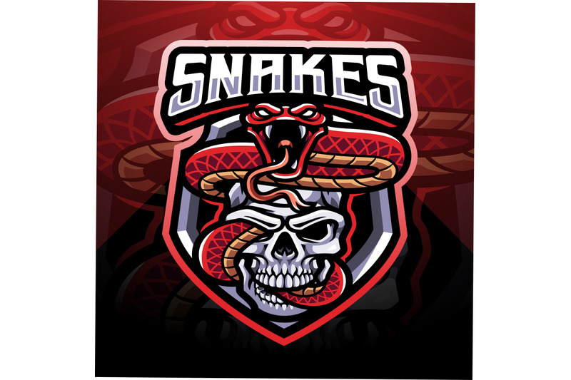 snake-with-skull-esport-mascot-logo-design