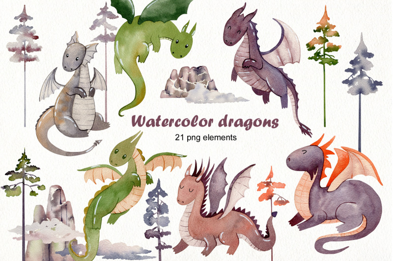 watercolor-dragons-clipart