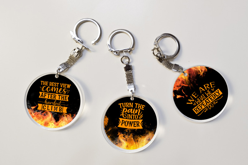 inspirational-quotes-keychain-sublimation-bundle-fire-png