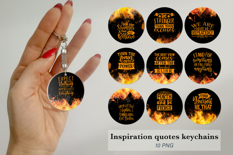 inspirational-quotes-keychain-sublimation-bundle-fire-png