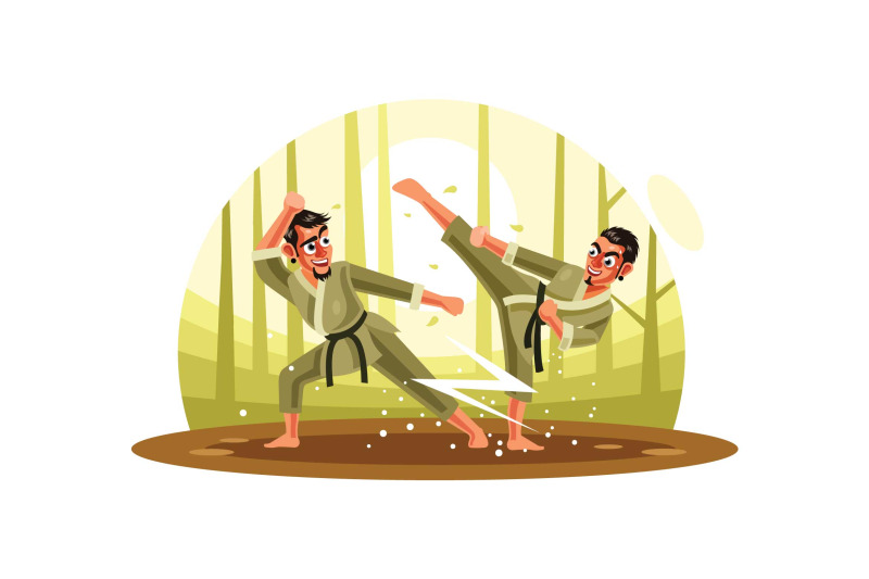 karate-fighter-vector-illustration