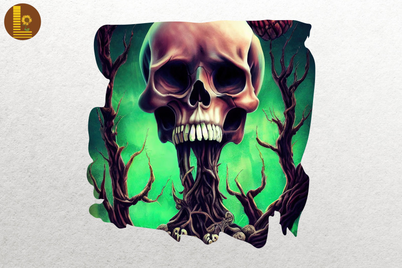 skull-combine-tree-art-3