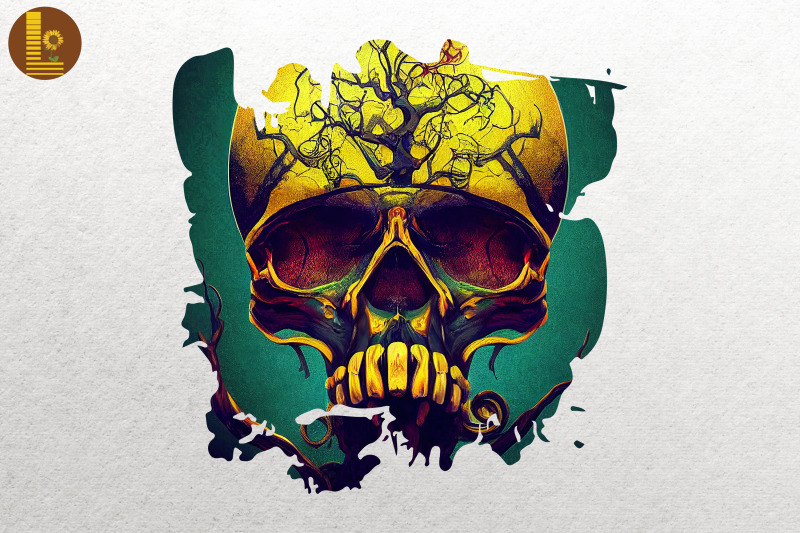 skull-combine-tree-art-4