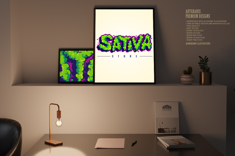 sativa-lettering-text-smoke-weed-svg