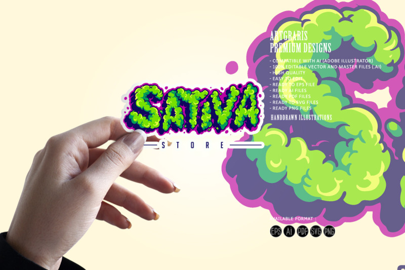 sativa-lettering-text-smoke-weed-svg