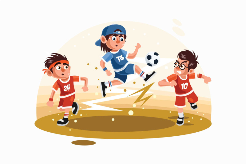 kids-playing-football-vector-illustration