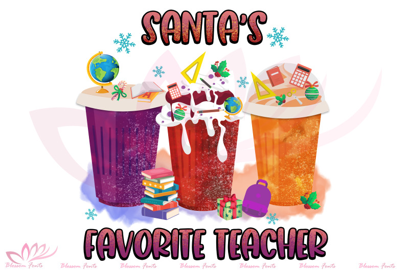 santas-favorite-teacher-sublimation