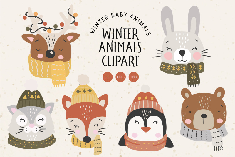 winter-animals-clipart-christmas-animals-clipart-winter-clipart