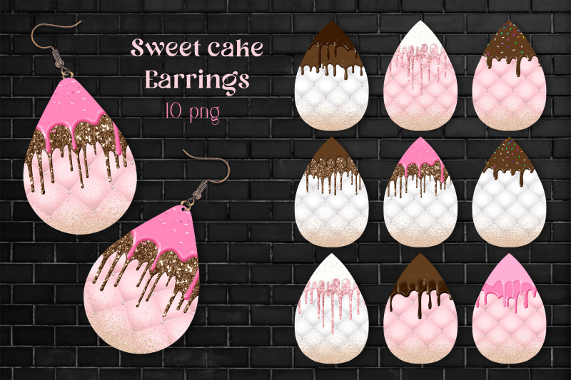 tufted-cake-earring-sublimation-png-bundle-teardrop-design