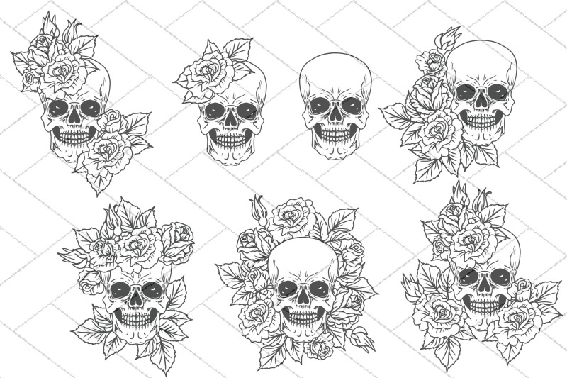 floral-skull-svg-bundle-skulls-with-roses-svg-cut-files