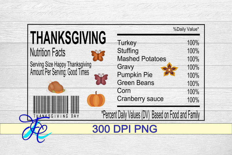 thanksgiving-nutrition-label