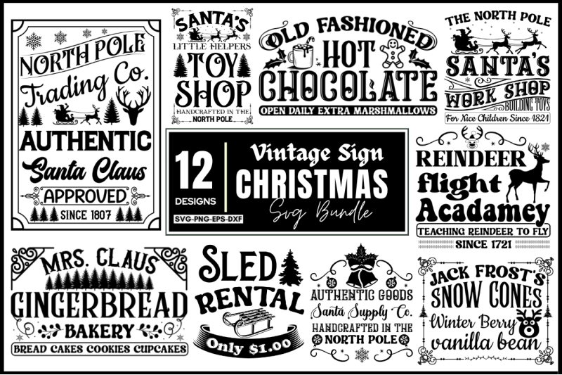 vintage-christmas-sign-svg-bundle