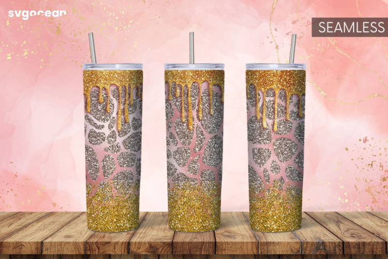 leopard-glitter-tumbler-sublimation-skinny-20-oz-tapered