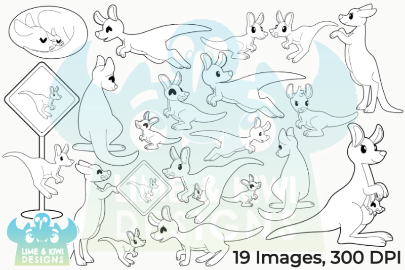 kangaroos-digital-stamps-lime-and-kiwi-designs