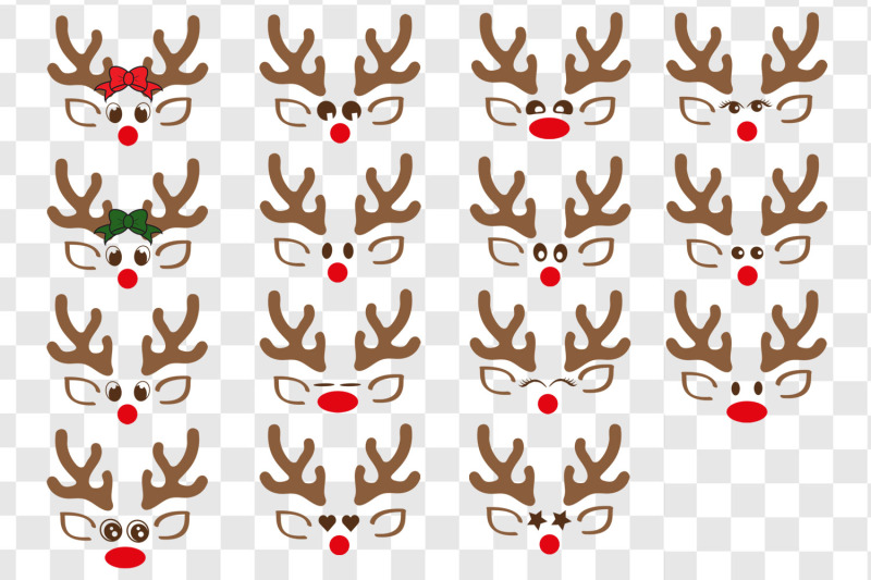 christmas-reindeer-face-clipart-bundle