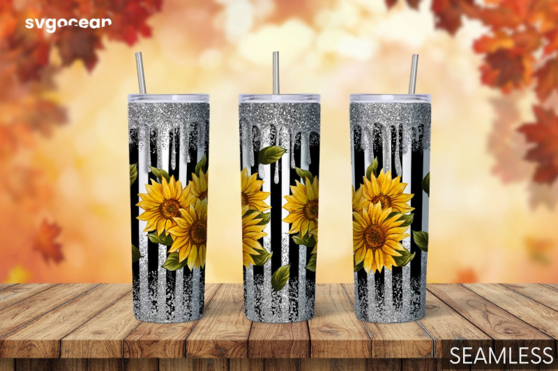 sunflower-tumbler-sublimation-skinny-20-oz-tapered-straight