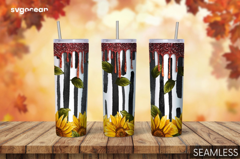 sunflower-tumbler-sublimation-skinny-20-oz-tapered-straight