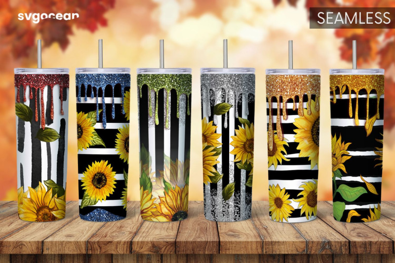 sunflower-tumbler-sublimation-skinny-20-oz-tapered-straight