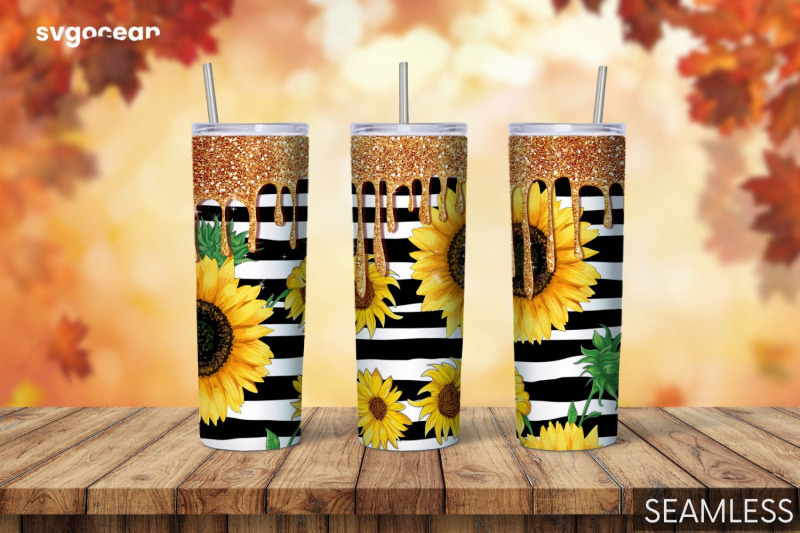 sunflower-tumbler-sublimation-skinny-20-oz-tapered-straight