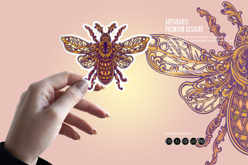 luxury-insect-classic-ornament-svg