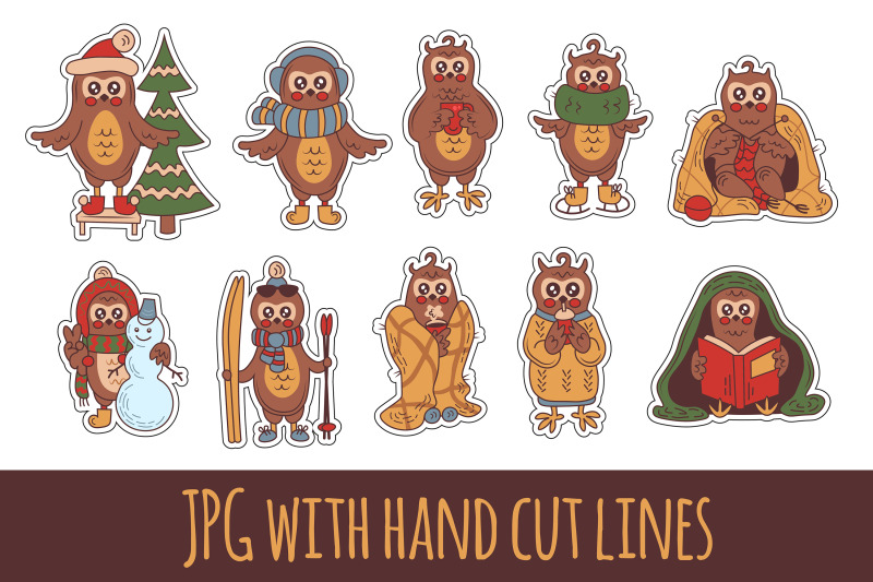 cozy-owls-christmas-stickers-clipart